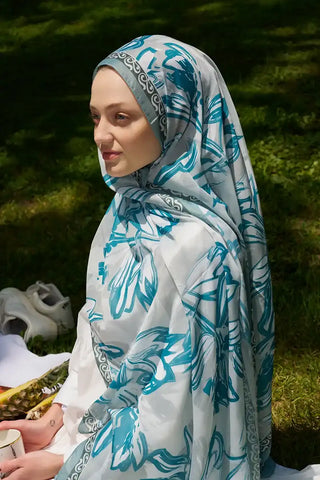 Prestige Line Desen Şal - Turkuaz