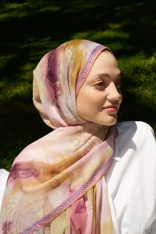 Kübra Kuş Prestige Vintage Desen Şal - Renkli