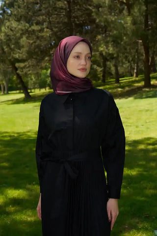 Rustic Batik Desen Eşarp - Bordo