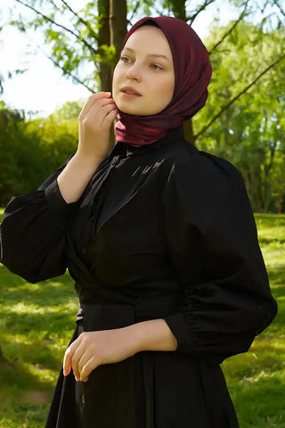 Rustic Batik Desen Eşarp - Kırmızı