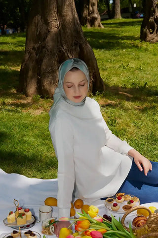 Rustic Rosie Desen Eşarp - Mint