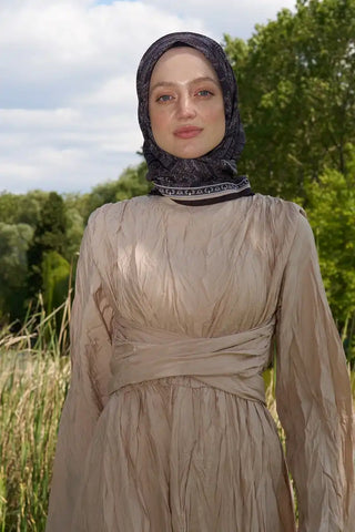 Rustic Mistral Desen Eşarp - Acı Kahve
