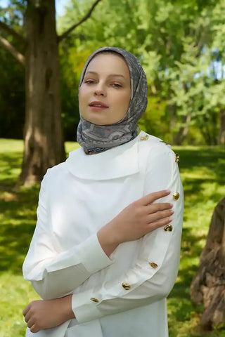 Rustic Mistral Desen Eşarp - Vizon