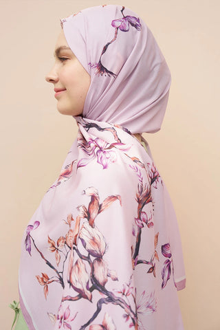 Sage Desen İtalyan İpeği Şal - Pembe