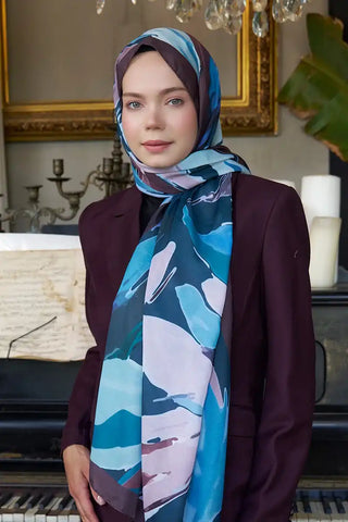 Seremoni Koleksiyonu Pure Desen Şal - Acı Kahve