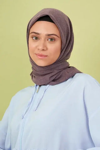 Taşlanmış Pamuk Eşarp - Mor
