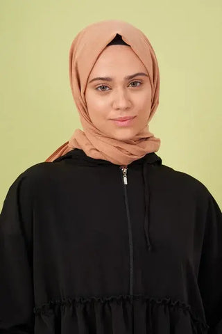 Taşlanmış Pamuk Şal - Badem