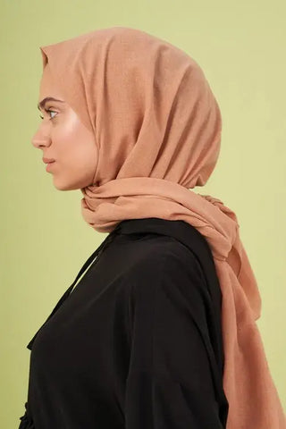 Taşlanmış Pamuk Şal - Badem