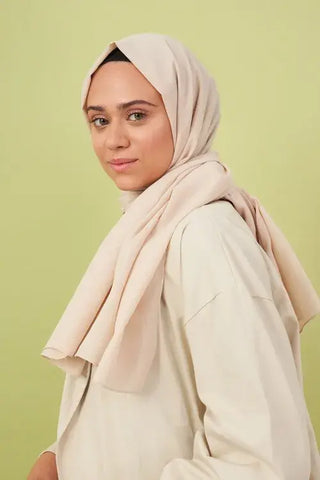 Taşlanmış Pamuk Şal - İnci