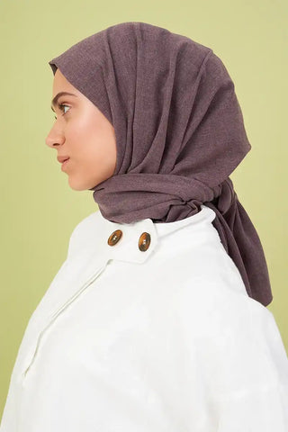 Feyza Hakyemez Taşlanmış Pamuk Şal - Mor