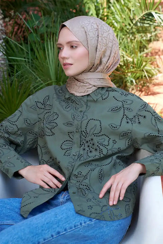 Timeless Koleksiyonu Yonca Desen - Bej