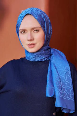 Timeless Koleksiyonu Yonca Desen - Mavi