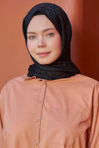 Timeless Koleksiyonu Yonca Desen - Siyah