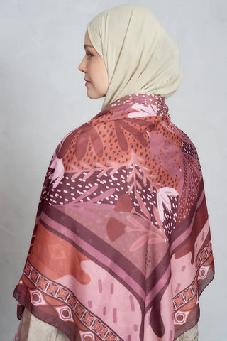 Willow Desen Omuz Şalı - Bordo