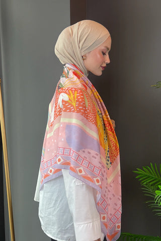 Willow Desen Omuz Şalı - Pembe