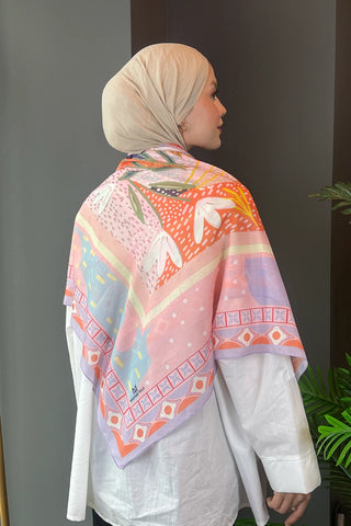 Willow Desen Omuz Şalı - Pembe
